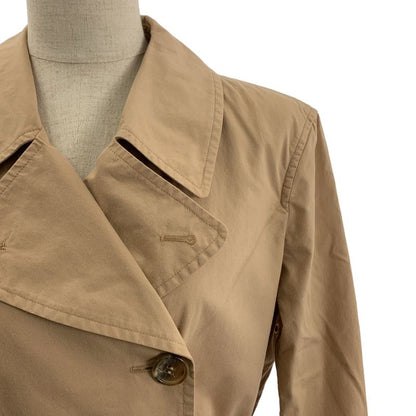 Celine - Phoebe Period Logo Button Belted Double Coat - 36 - Beige - Women's