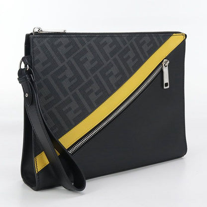 Fendi Diagonal 7va491 Clutch Bag PVC Men's