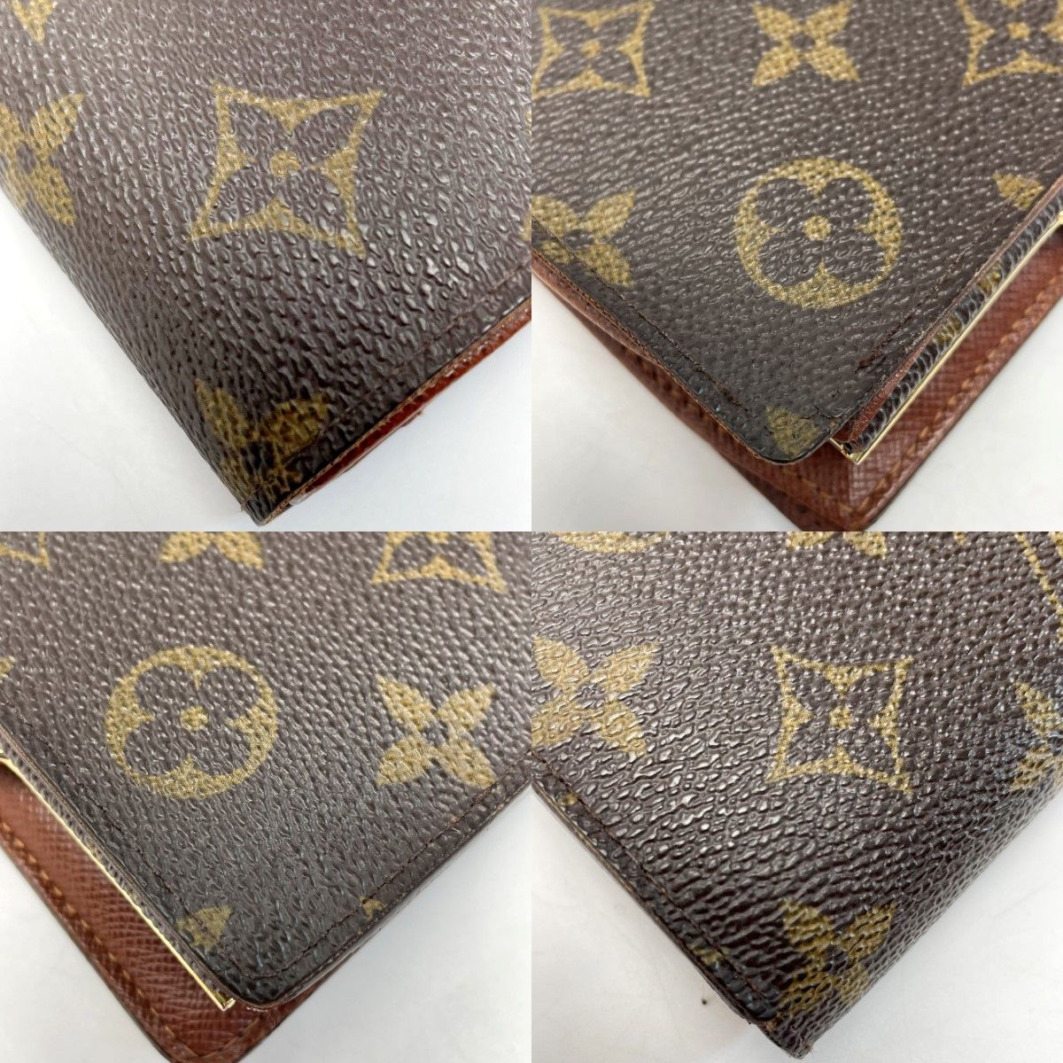 Louis Vuitton Monogram Portefeuille Viennois M61674 Bifold Wallet Leather