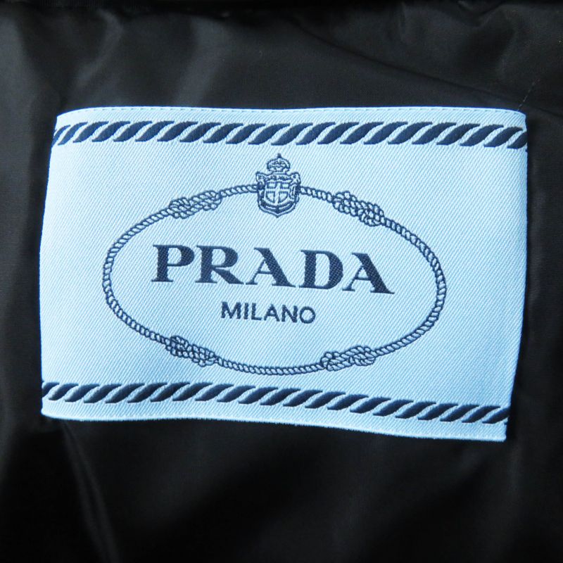 Prada 2023 29l805 Re-nylon 2-way Down Vest/down Jacket With Sleeve Sheep Fur