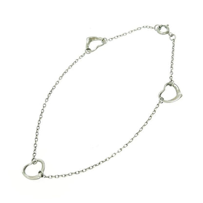 Tiffany & Co Tiffany & Co Silver Elsa Peretti Open Heart 3p Bracelet 1.9g
