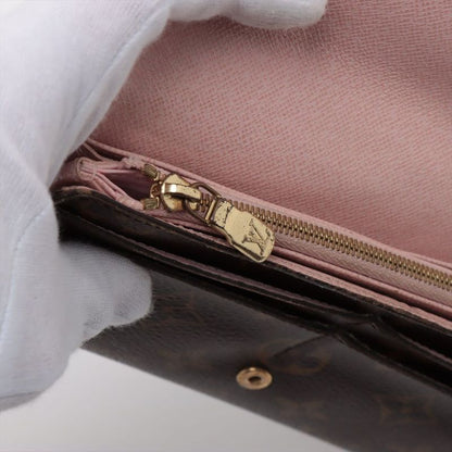 Louis Vuitton Monogram Portefeuille-sarah Long Wallet M62235 Brown × Rose