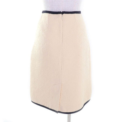 Gucci 577898 Silk Blend GG Pattern Knee Length Wool Skirt Tight Skirt Ivory