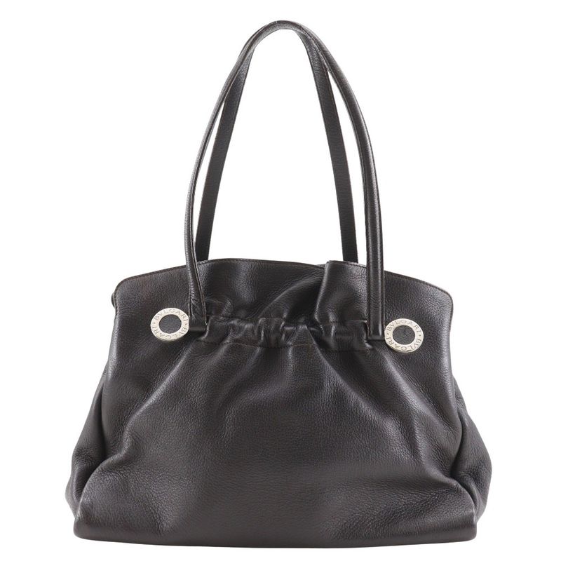 Bvlgari Twisted Calf Dark Brown Women's Tote Bag