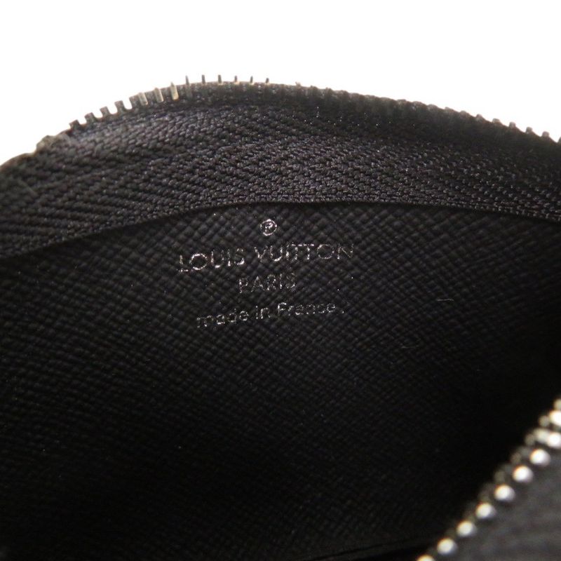 Louis Vuitton Pochette Cles Damier Graphite N60155 Black Coin Case LV 0390
