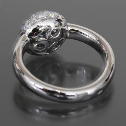 Chanel Sapphire Diamond Ring 18K White Gold 750 E0969