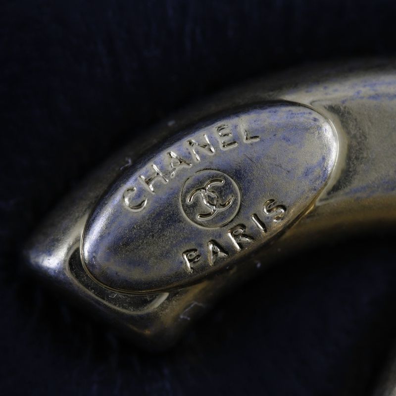 Chanel Matelasse Chain Shoulder Coco Mark Charm Calf Black Women's Shoulder Bag