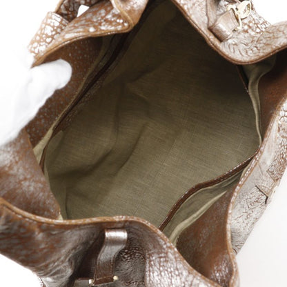 Bvlgari Bulgari Chandra Leather Silver/brown Women's Tote Bag