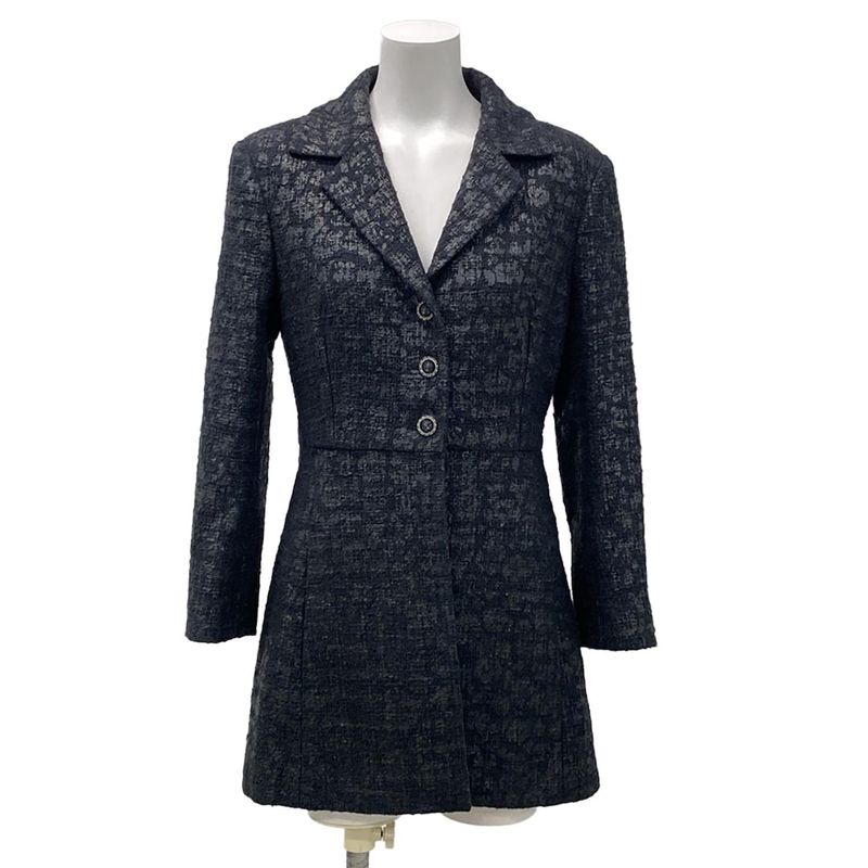 Chanel Jacket Size 34 Women's P72389 Black Long Sleeves Spring/fall/2022 Cotton