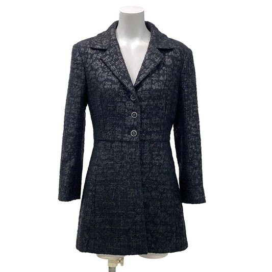 Chanel Jacket Size 34 Women's P72389 Black Long Sleeves Spring/fall/2022 Cotton