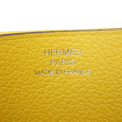 Hermes Card Case H Serie Evercolor Jeanne Naples Yellow Stamped B (made in