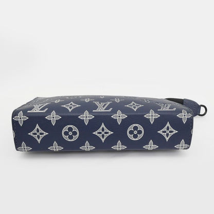 Louis Vuitton Monogram Shadow Gaston-wearable Wallet M83384 Navy-shoulde