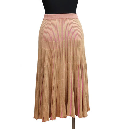 Gucci Skirt Beige X Pink Notation Size S Waist Togo Mug Rayon Cotton