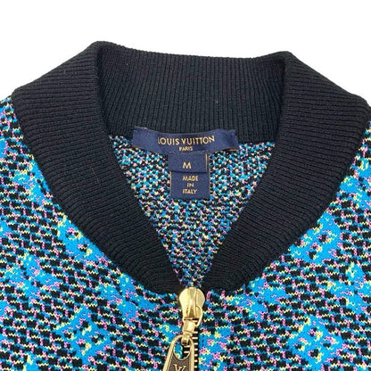 Louis Vuitton Outer Jacket Blouson Monogram Zip Up Black Blue