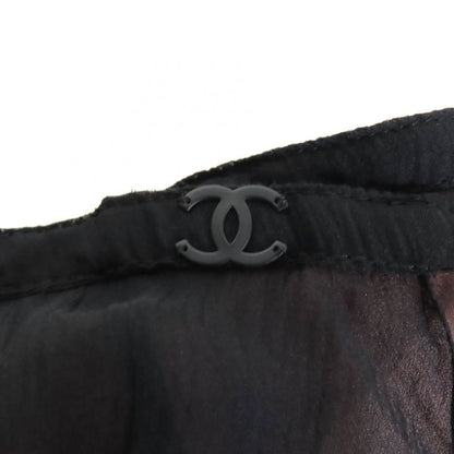 CHANEL P70007 100% Silk With Coco Hardware Side Ribbon Knee-length Chiffon