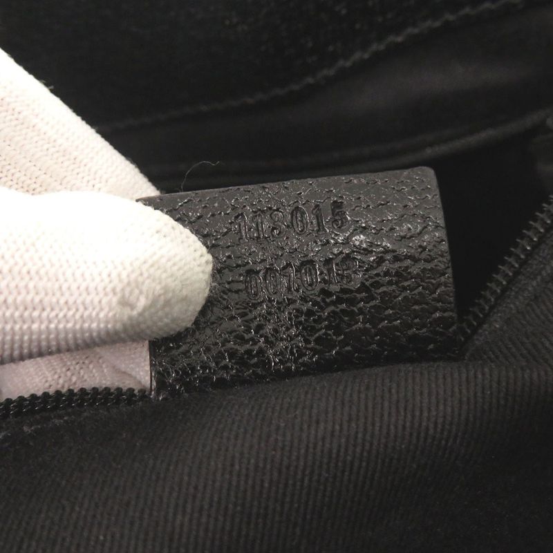 Gucci 113015 GG Canvas Black Handbag Tote Bag Black 1141 Gucci
