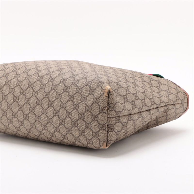 Gucci GG Supreme Tote Bag 211134 Unisex Brown Made In Italy
