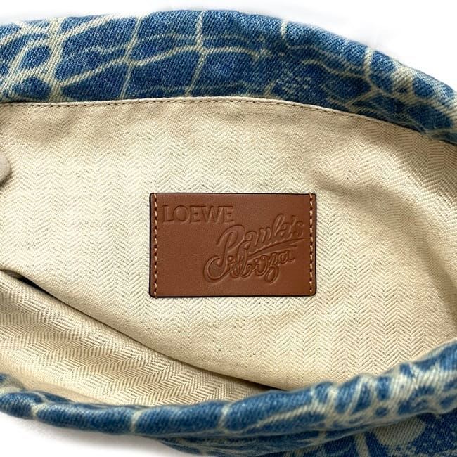 Loewe Draw String Pouch Ring Light Blue