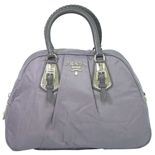 Authentic Prada Nylon Handbag Gray Bag Used [follow-up Discount