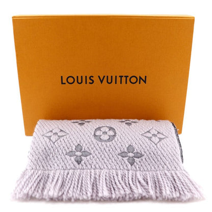 Louis Vuitton Echarpe - Logomania Wool And Silk Gripe Lou Gray Gm0168 Unisex