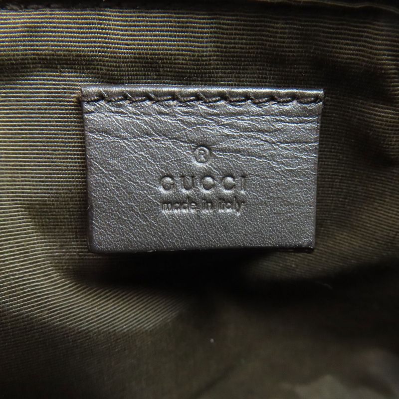 Gucci 07198 GG Pattern Accessory Pouch Handbag Canvas Women