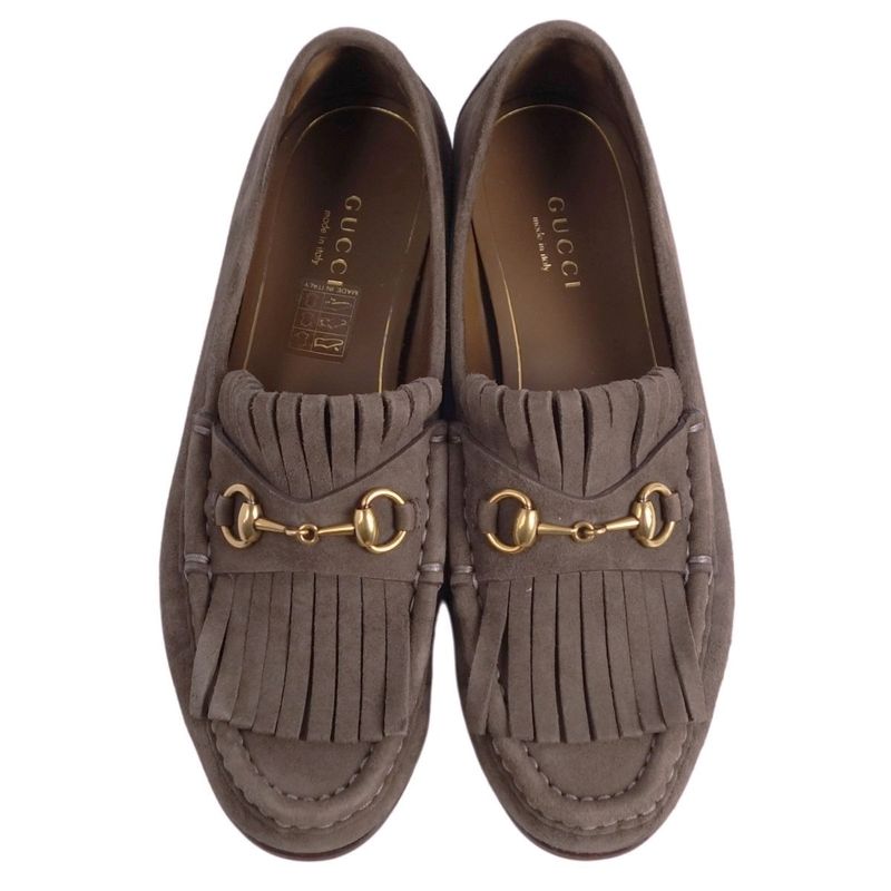 Gucci Loafers Moccasins Quilted Horsebit Suede