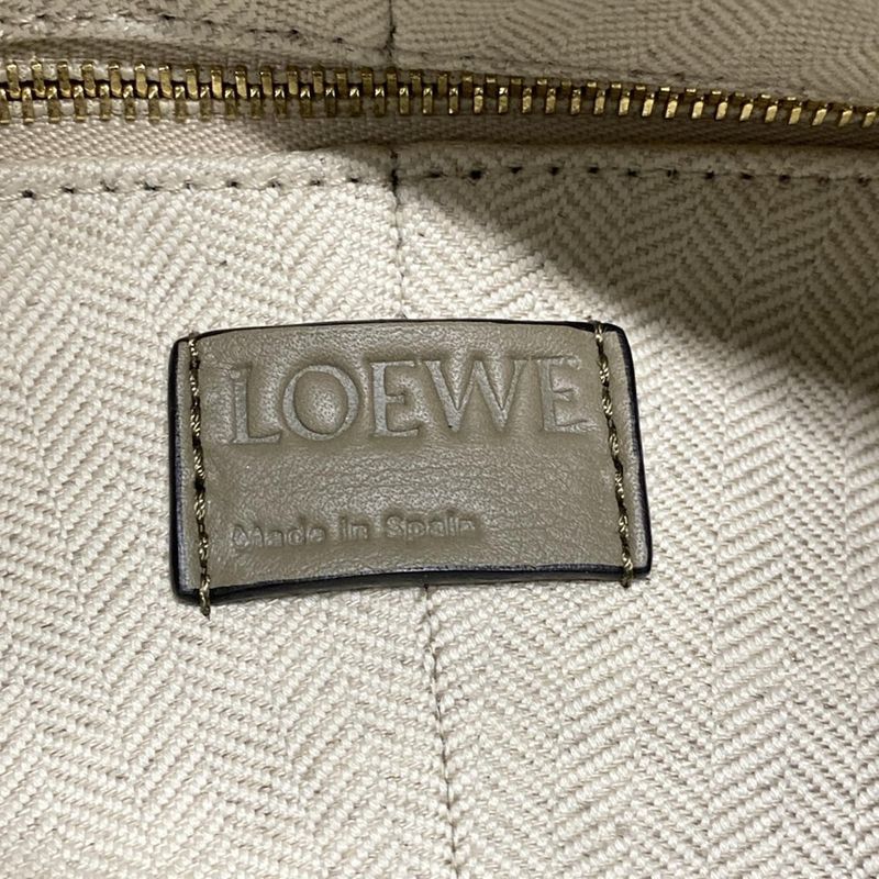 Loewe Tote Bag Flamenco A411fcdx02 Dark Yellow×gray Leather