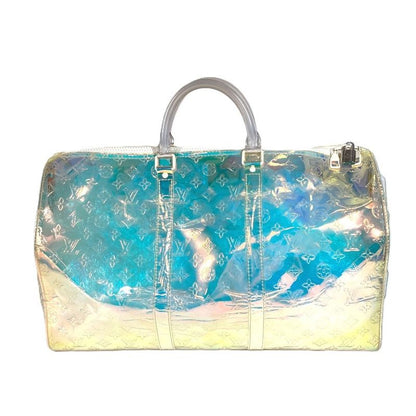 Louis Vuitton Boston Bag Keepall Bandoliere 50 M53271 Vinyl/leather Aurora Clear