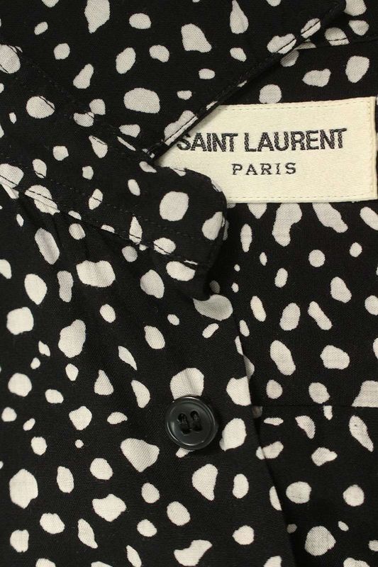 Saint Laurent Paris 20SS 520149 Y1a78 Total Rayon Splatter Long Sleeve Shirt