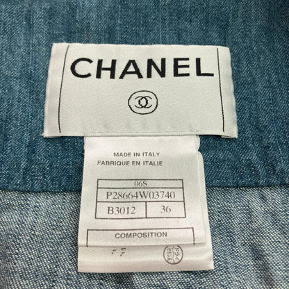 Chanel 06s Jacket Size36 Denim P28664w03740 Blue