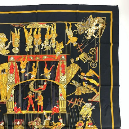 Hermes Scarf Carre 90 LE Temps Des Marionnettes Marionette Hours