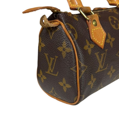 Louis Vuitton Mini Speedy Monogram Shoulder Bag Monogram Canvas M4154 Brown