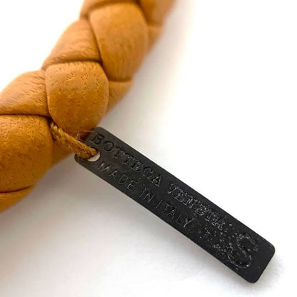Bottega Veneta Bangle In Camel Brown Intrecciato