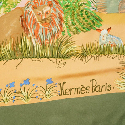 Hermes Nuba Mountain Carré 90 Scarf Silk Nuba Mountain Large Animal Made In