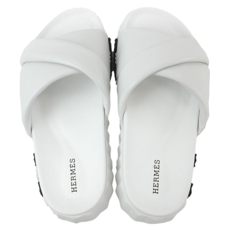 Hermes Infra Sandals White Size 36 23.0cm (9.06in) Equivalent Leather