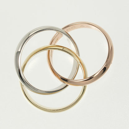Cartier Trinity 3.8mm (0.15in) Band 18K Gold (YG X PG X WG) No 10 Ladies 11g