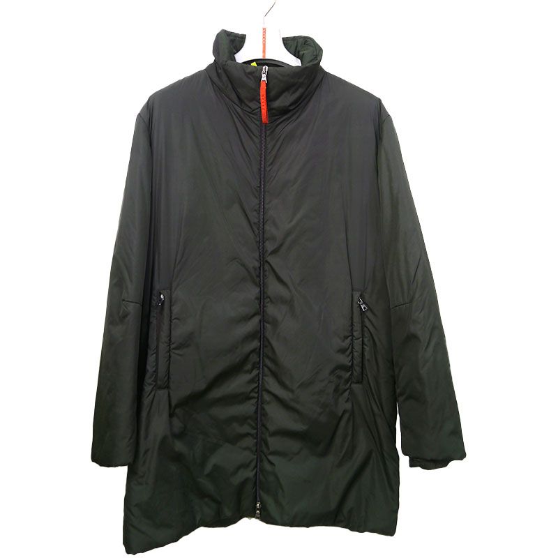 Prada Nylon Jacket Sgv294 Khaki Green Cotton Coat