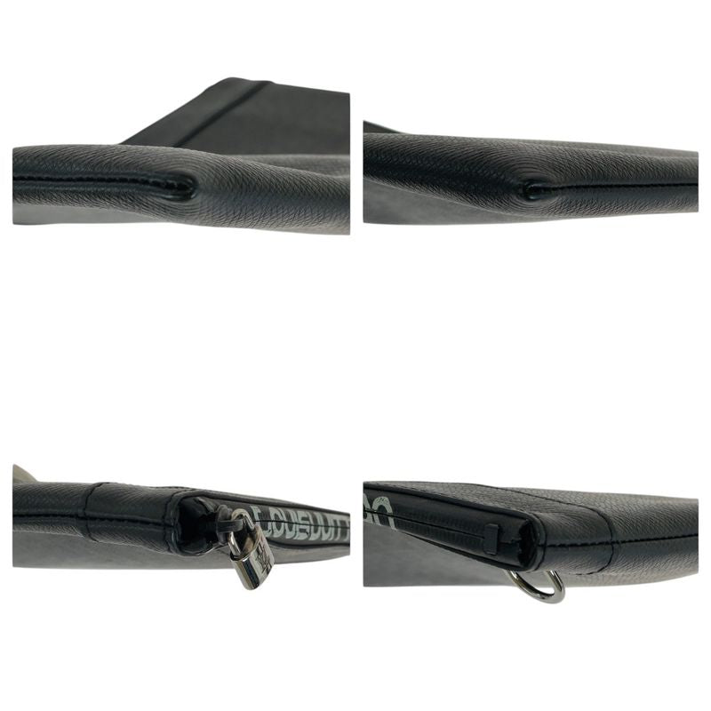 Louis Vuitton Taiga Pochette Apollo Black Silver Hardware Leather M30086 Clutch