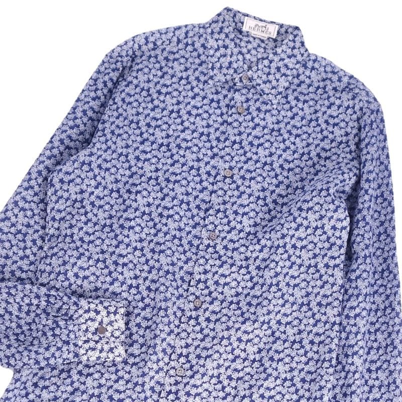 Hermes Shirt Long Sleeves Long Sleeves All Over Linen Top