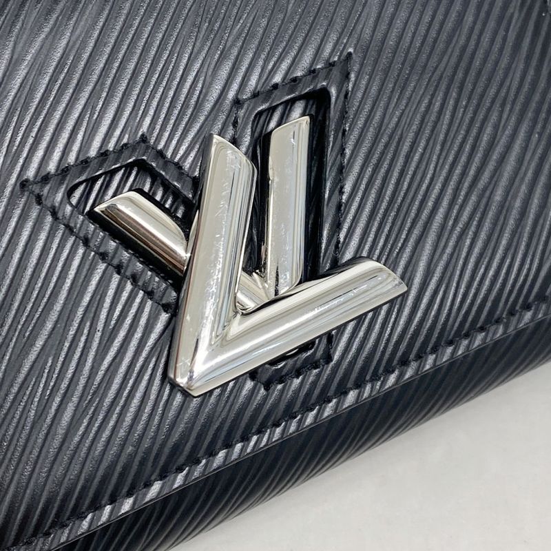 Louis Vuitton Epi Portefeuille Twist Compact M64414 Noir Men's Trifold Wallet