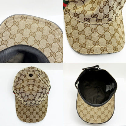 Gucci Hat Cap GG Pattern 200035 L Size 59cm (23.23in) Beige