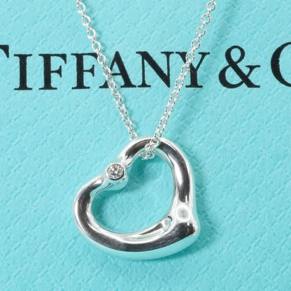 16mm (0.63in) Tiffany & Co 2P Diamond Open Heart Necklace 25-478