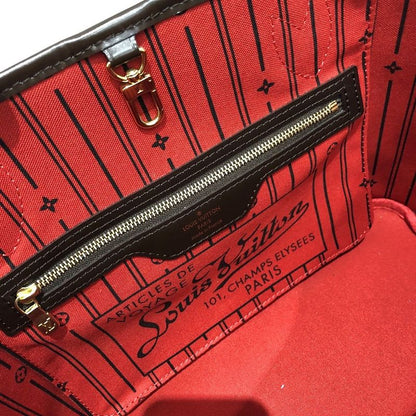 Louis Vuitton Damier Neverfull PM N51109 Tote Bag Shoulder Brown Preowned 005815