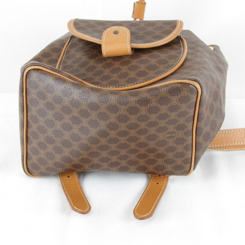 Celine Ce06-1 Backpack/daypack PVC Coated Canvas/leather Brown