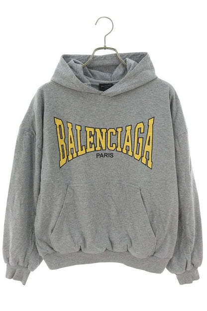 Balenciaga 24AW 807999 Trvh5 Logo Vintage Print Pullover Hoodie Men's S