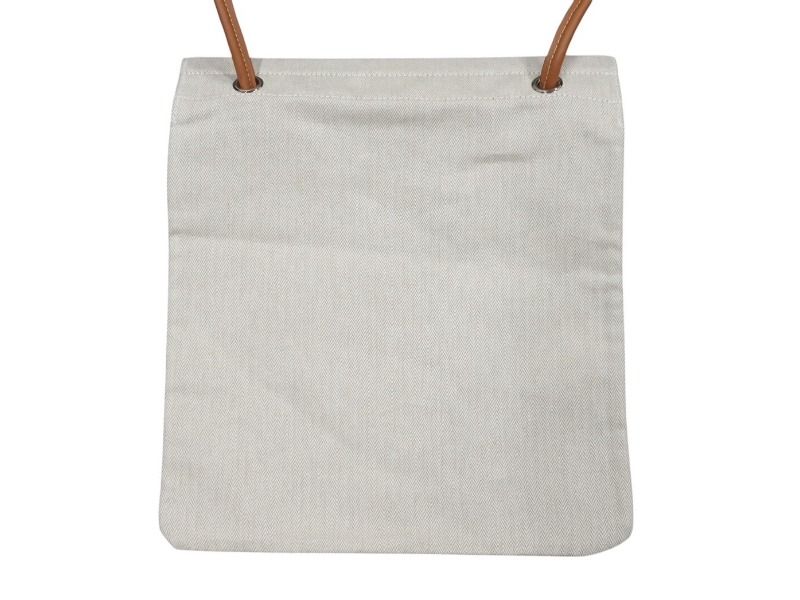 Hermes Aline MM Shoulder Bag H Plume Canvas Ivory Brown — view 3