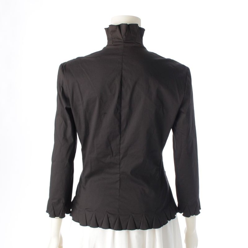 Prada Archive Scalloped Collar Tailored Jacket Black 40