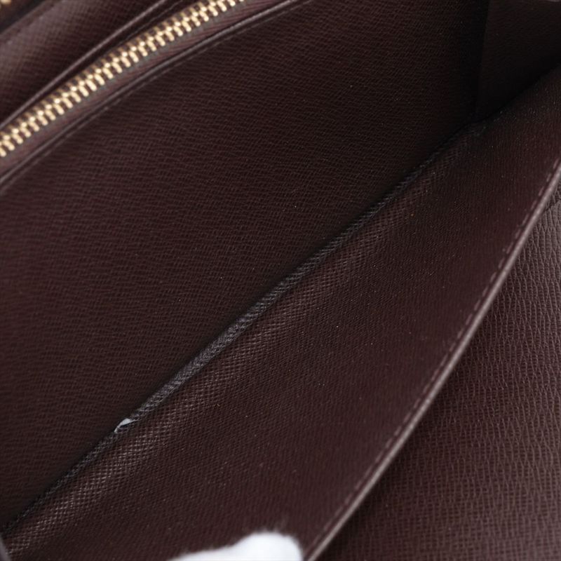 Louis Vuitton Damier Zippy Organizer Round Zip Wallet Long Wallet N60003 Brown