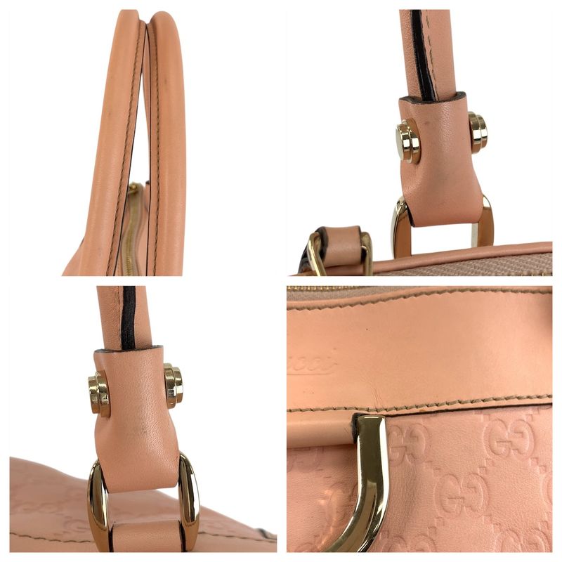 Gucci Abby Guccissima Pink Gold Hardware Leather 189831 Tote Bag Shoulder Bag