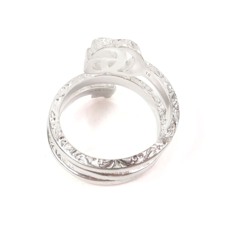 Gucci 770719 Double G Key Motif Ring Ring Ag925 Silver 18 Weight